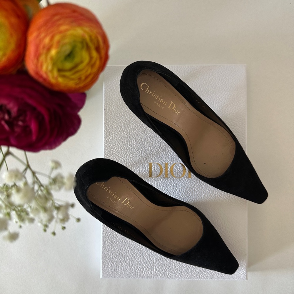 Dior D-Fame Black Suede Pumps - 36 | Luxury & Elegant